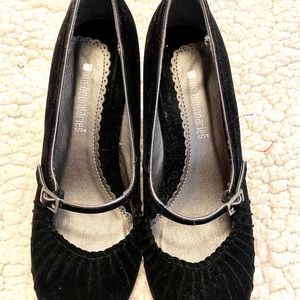 Black suede shoes
